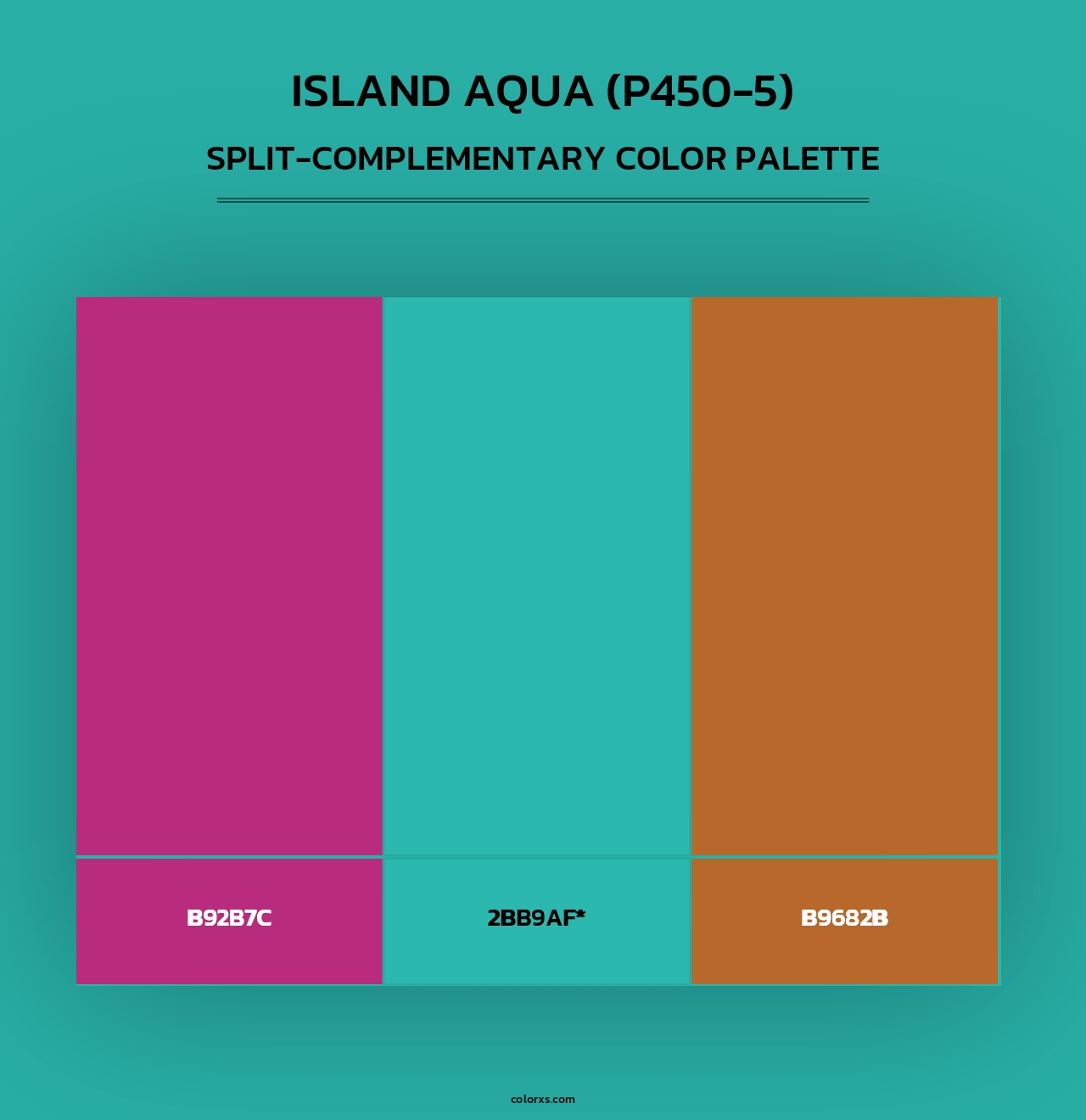 Island Aqua (P450-5) - Split-Complementary Color Palette