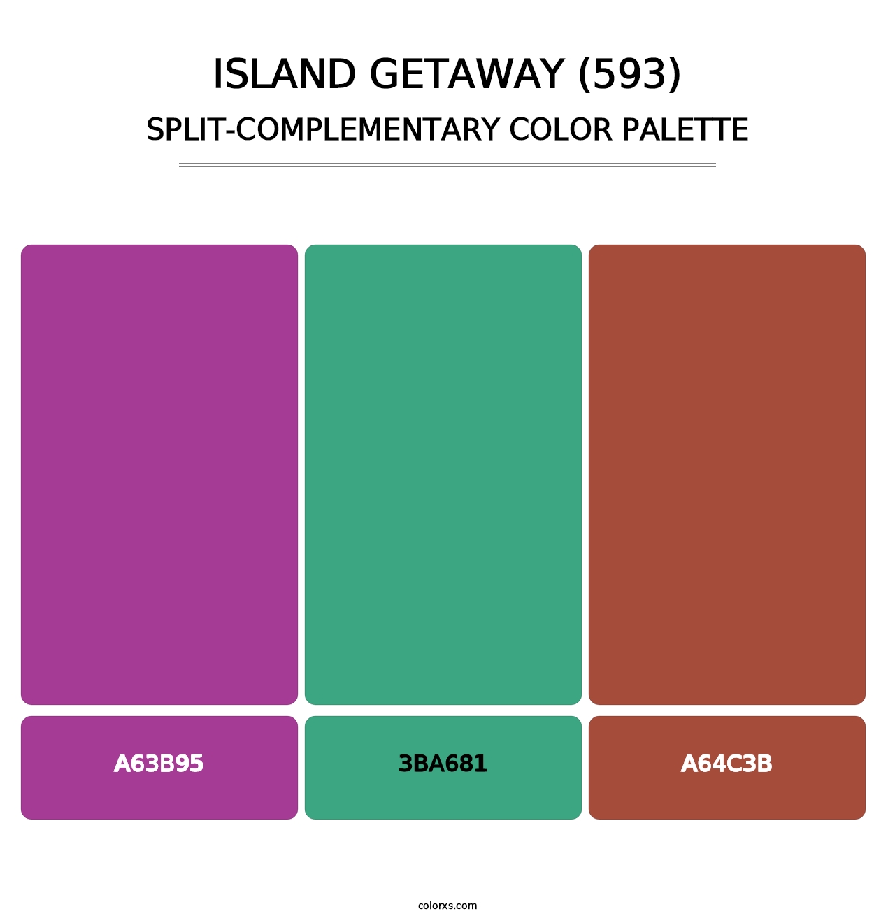 Island Getaway (593) - Split-Complementary Color Palette
