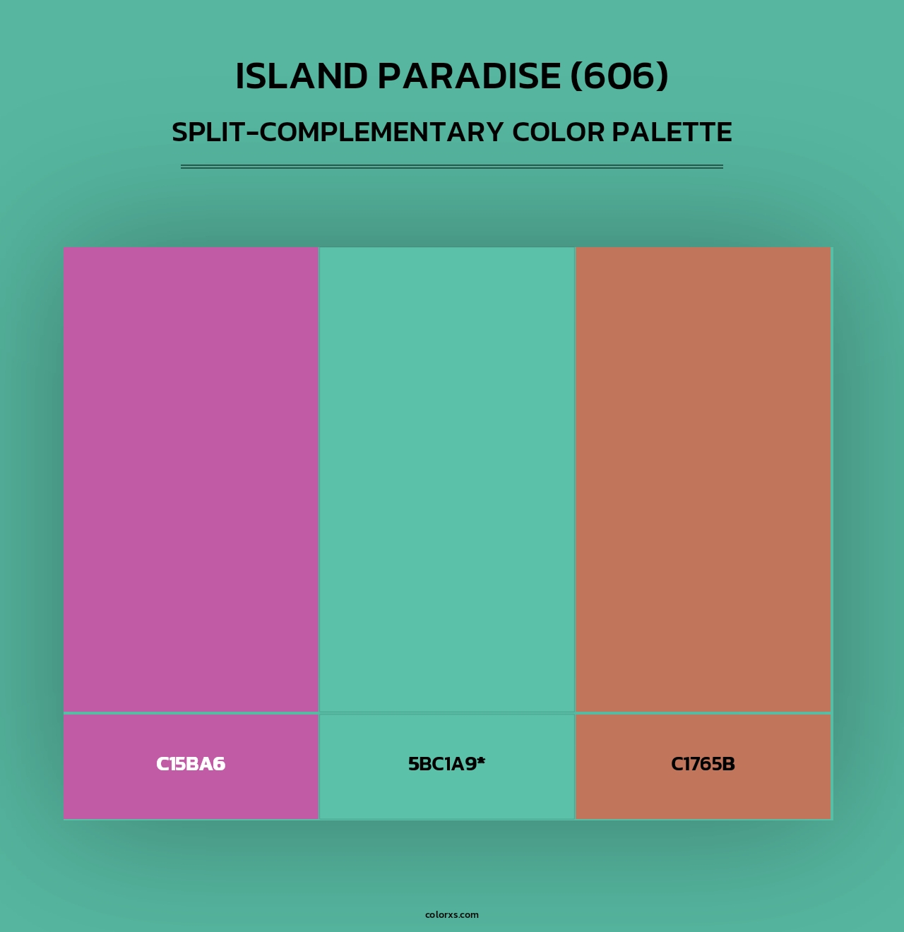Island Paradise (606) - Split-Complementary Color Palette