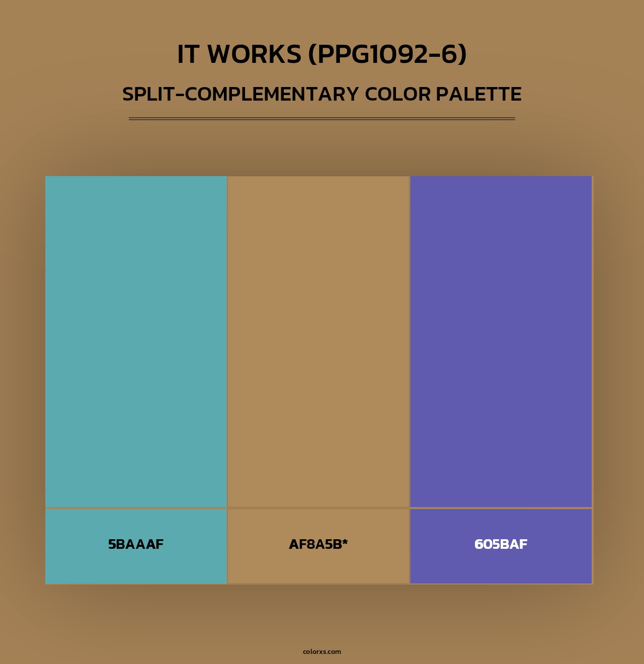 It Works (PPG1092-6) - Split-Complementary Color Palette