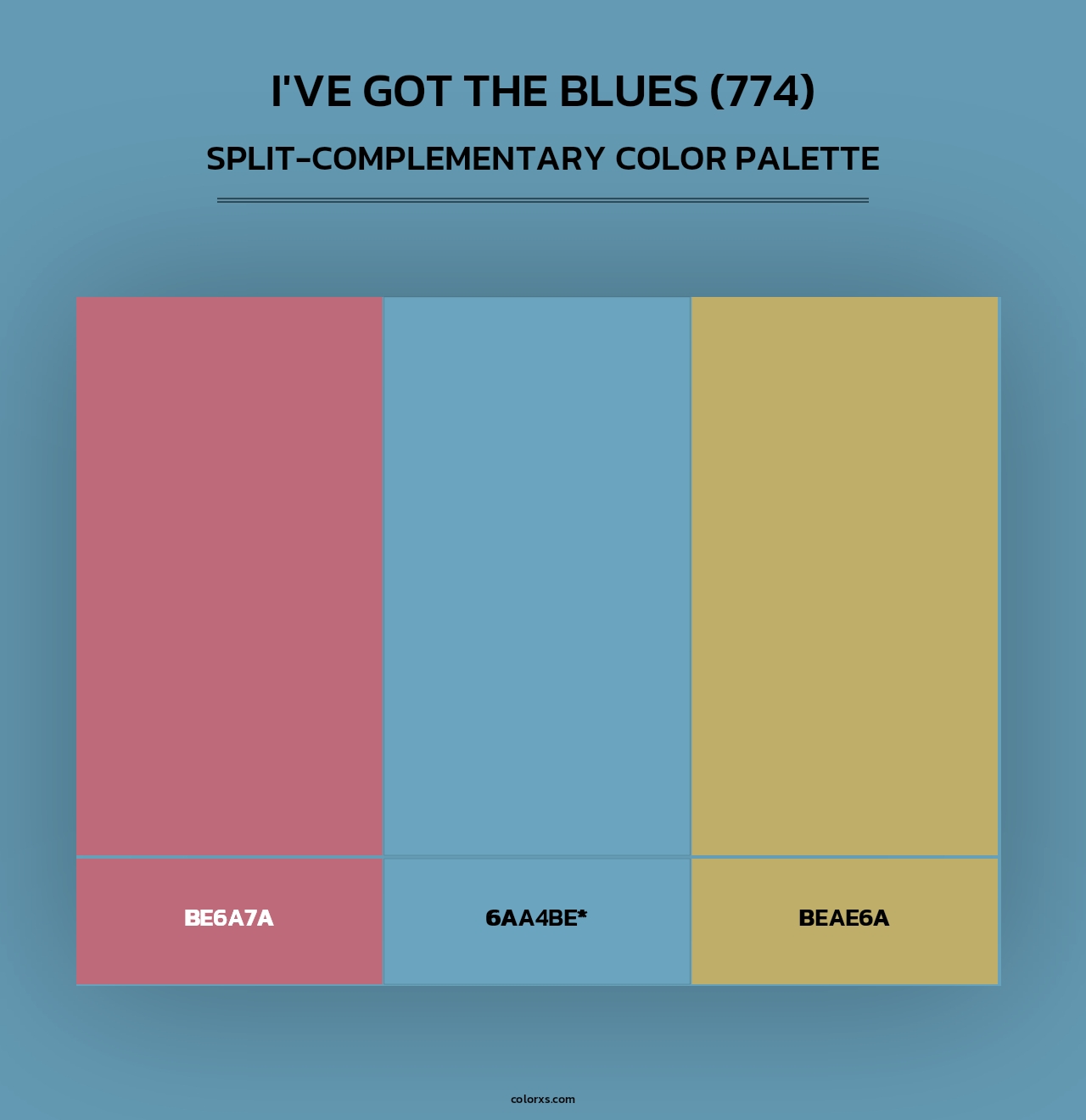 I've Got the Blues (774) - Split-Complementary Color Palette