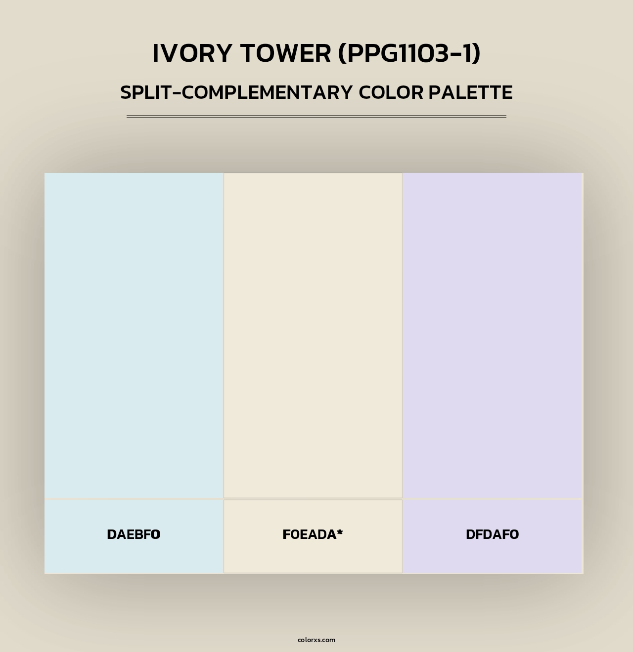 Ivory Tower (PPG1103-1) - Split-Complementary Color Palette