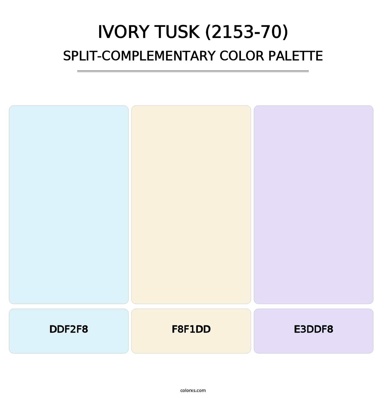 Ivory Tusk (2153-70) - Split-Complementary Color Palette