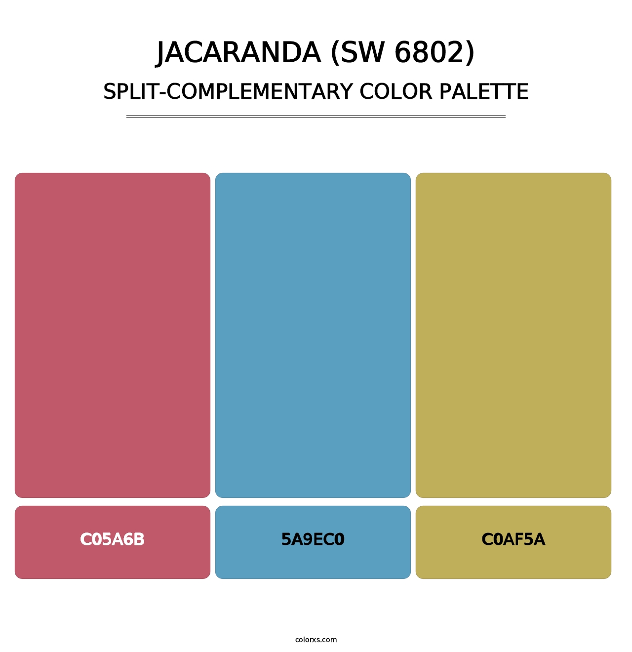 Jacaranda (SW 6802) - Split-Complementary Color Palette
