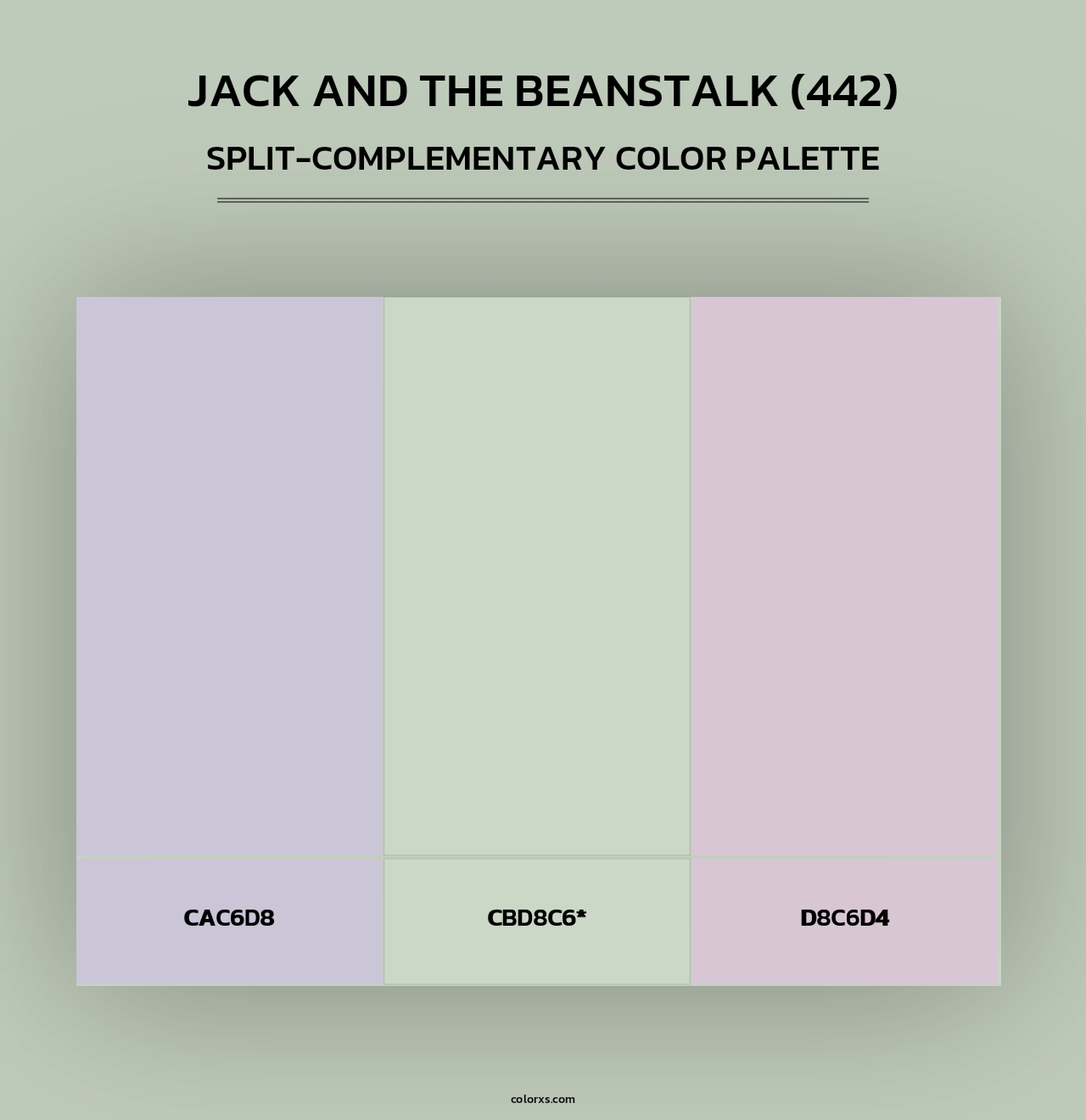 Jack and the Beanstalk (442) - Split-Complementary Color Palette