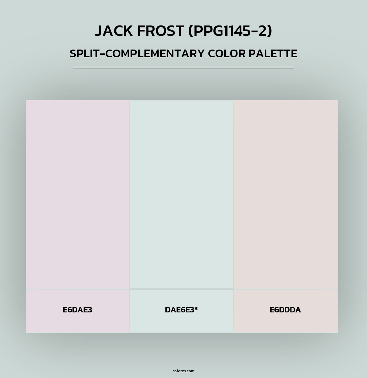 Jack Frost (PPG1145-2) - Split-Complementary Color Palette