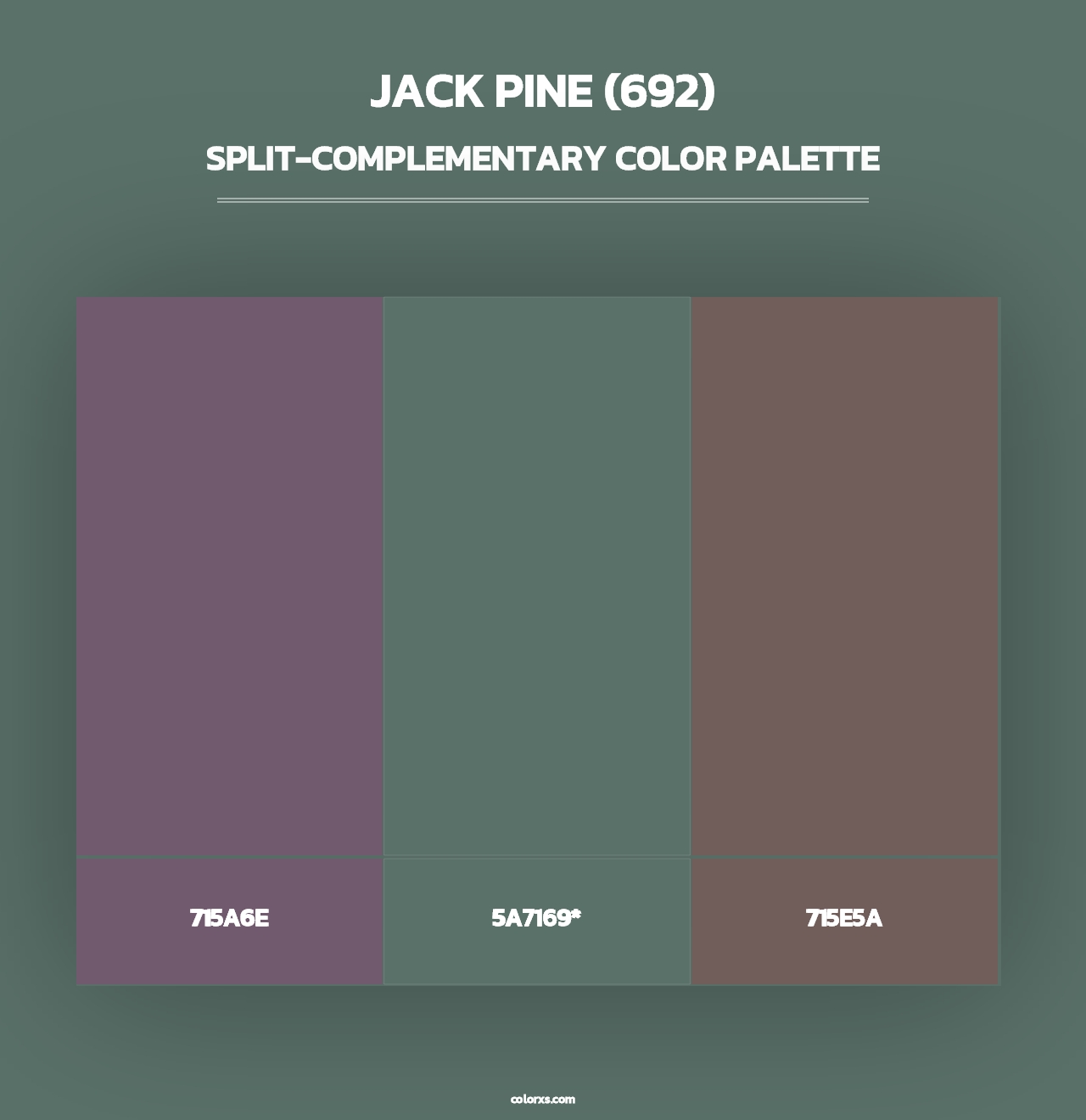 Jack Pine (692) - Split-Complementary Color Palette