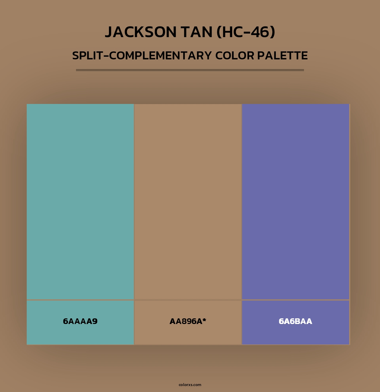 Jackson Tan (HC-46) - Split-Complementary Color Palette
