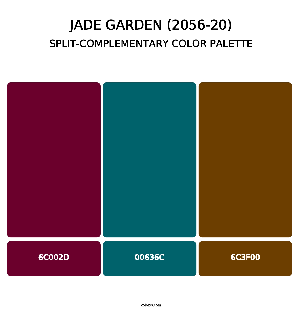 Jade Garden (2056-20) - Split-Complementary Color Palette