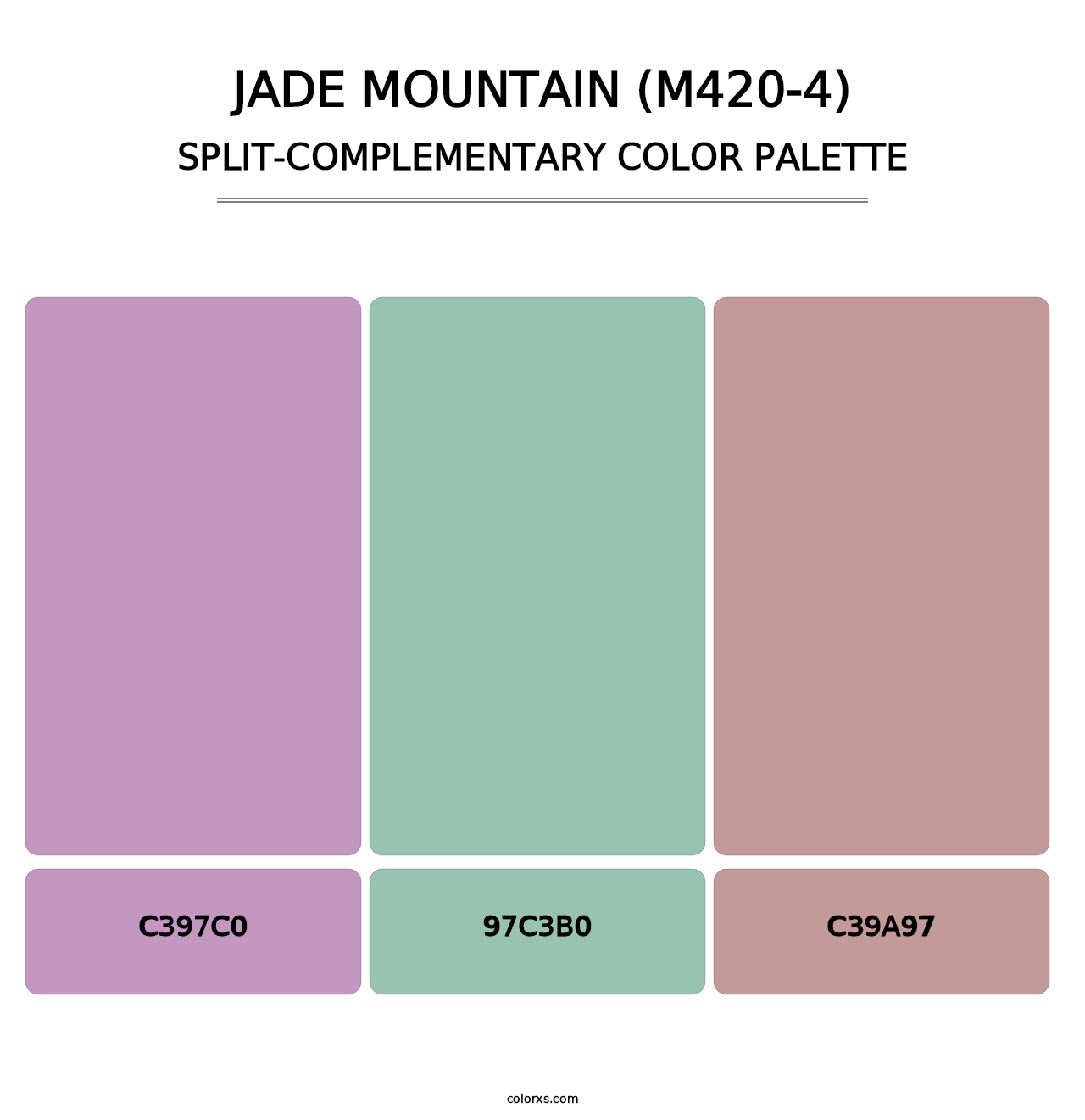 Jade Mountain (M420-4) - Split-Complementary Color Palette