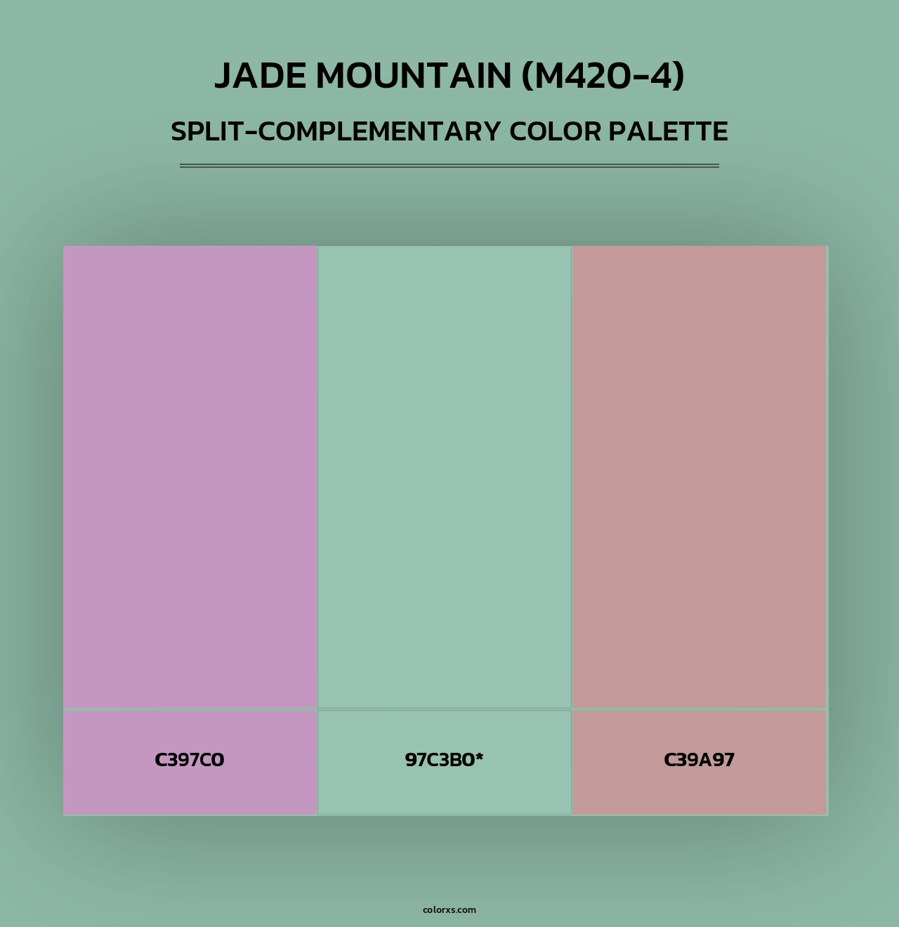 Jade Mountain (M420-4) - Split-Complementary Color Palette