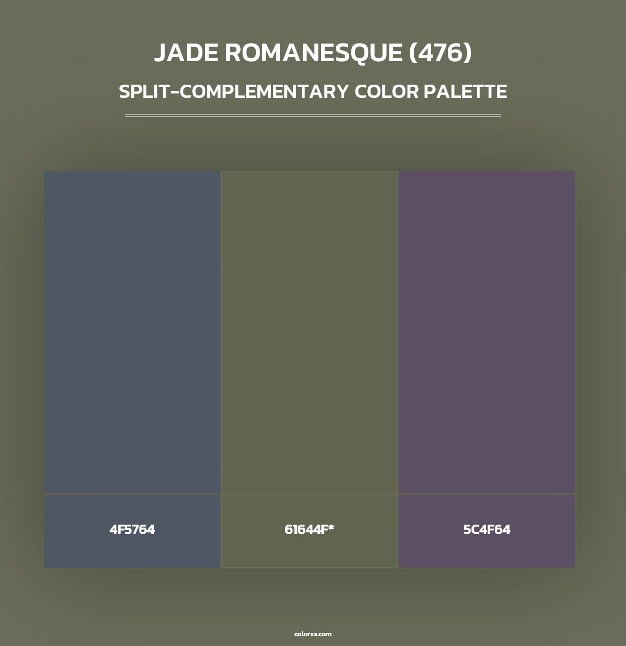 Jade Romanesque (476) - Split-Complementary Color Palette