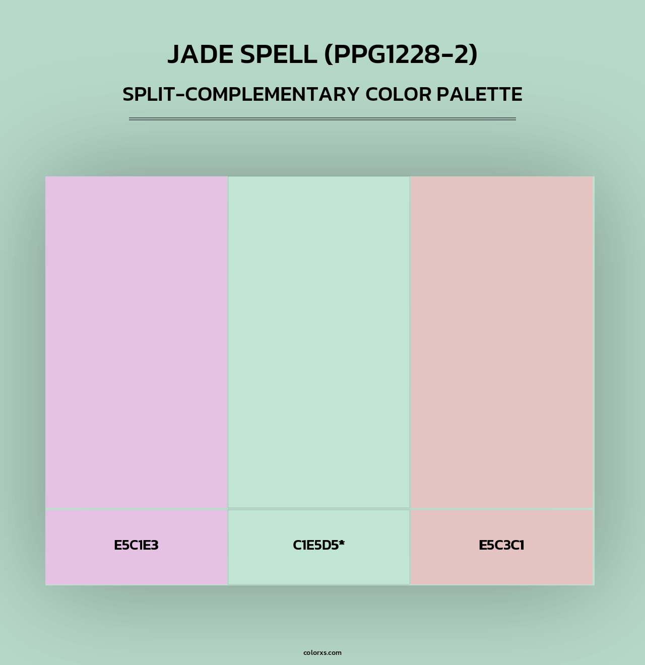 Jade Spell (PPG1228-2) - Split-Complementary Color Palette