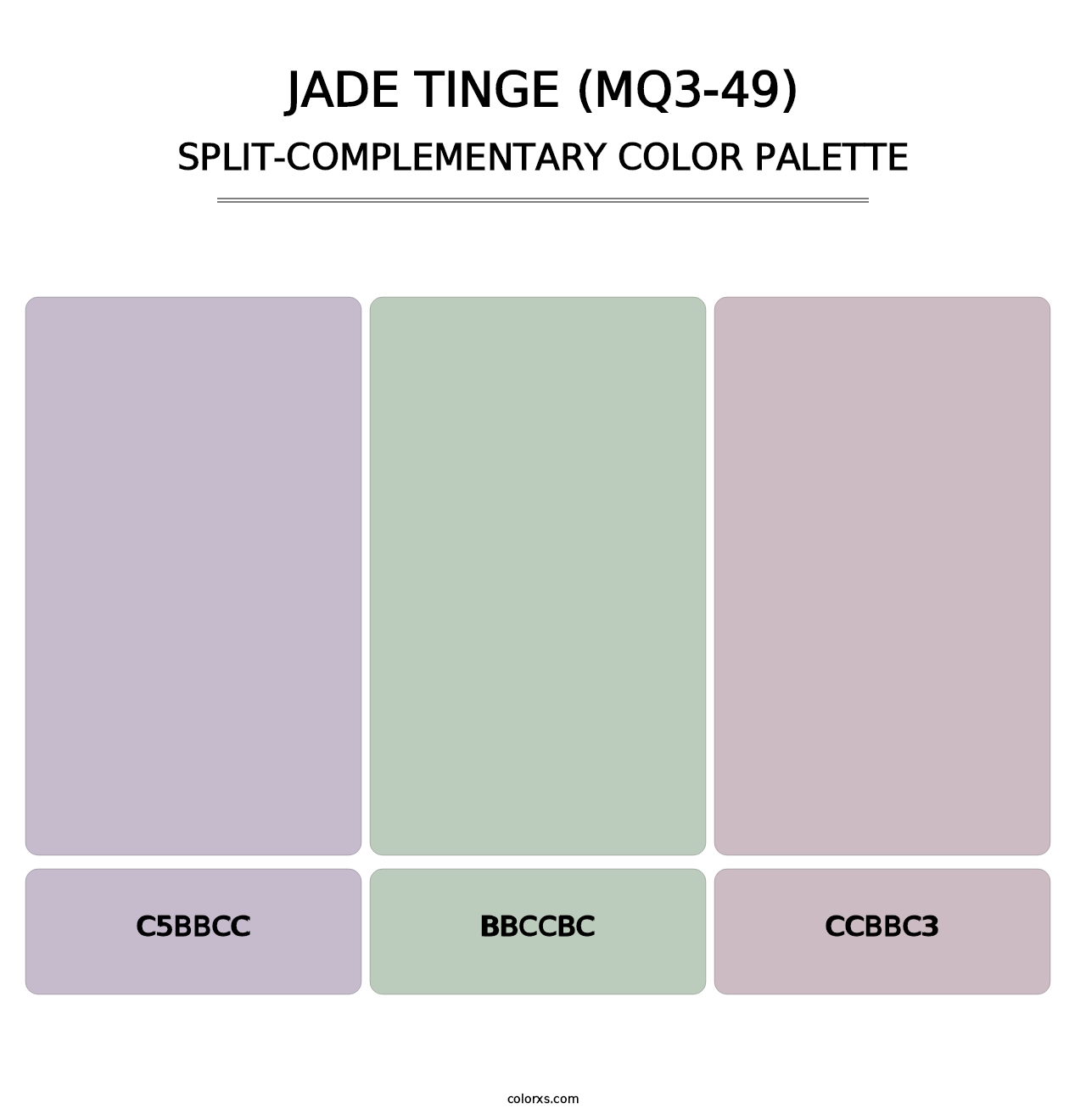 Jade Tinge (MQ3-49) - Split-Complementary Color Palette