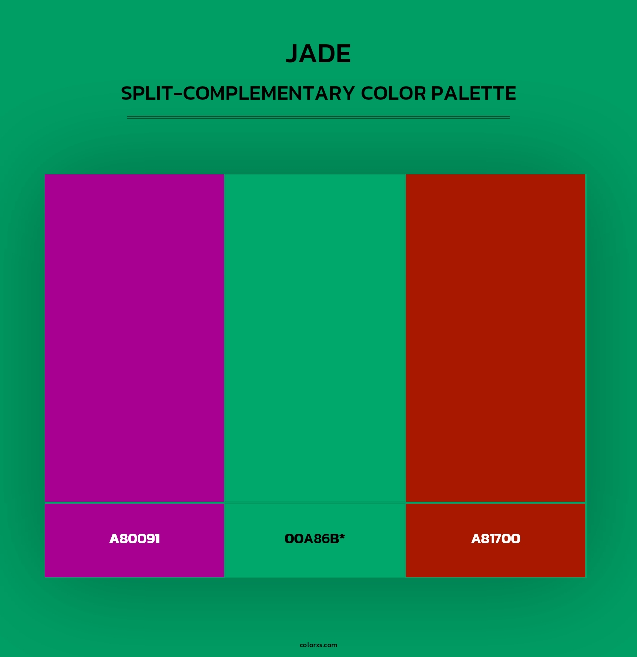 Jade - Split-Complementary Color Palette