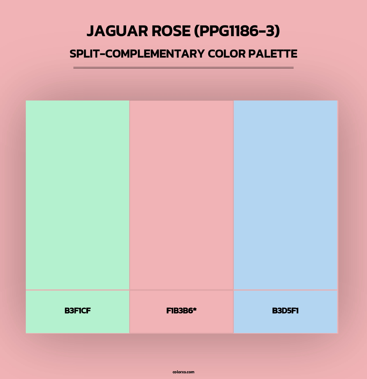 Jaguar Rose (PPG1186-3) - Split-Complementary Color Palette