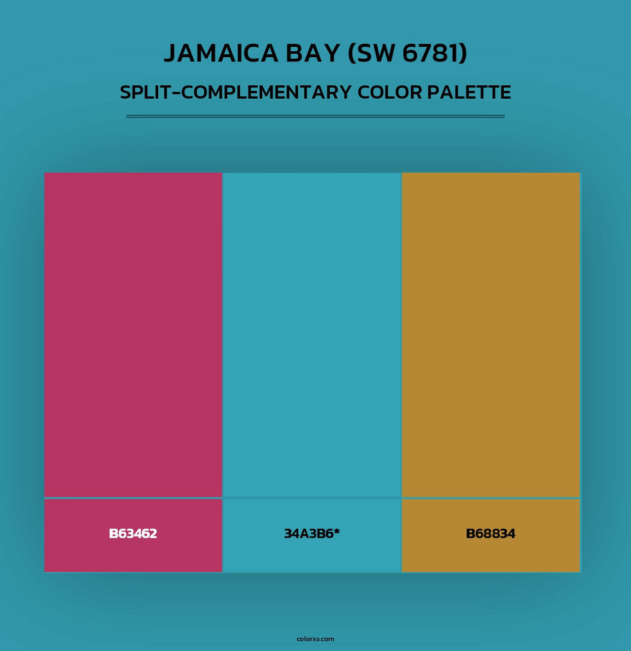 Jamaica Bay (SW 6781) - Split-Complementary Color Palette