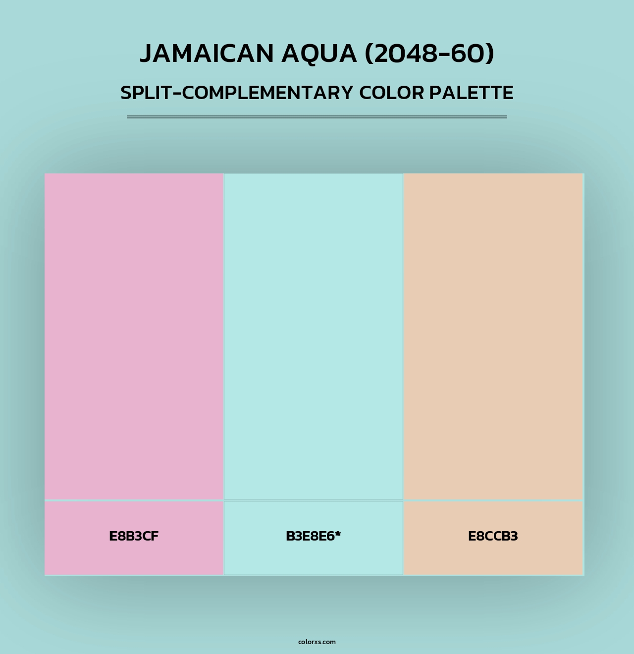Jamaican Aqua (2048-60) - Split-Complementary Color Palette