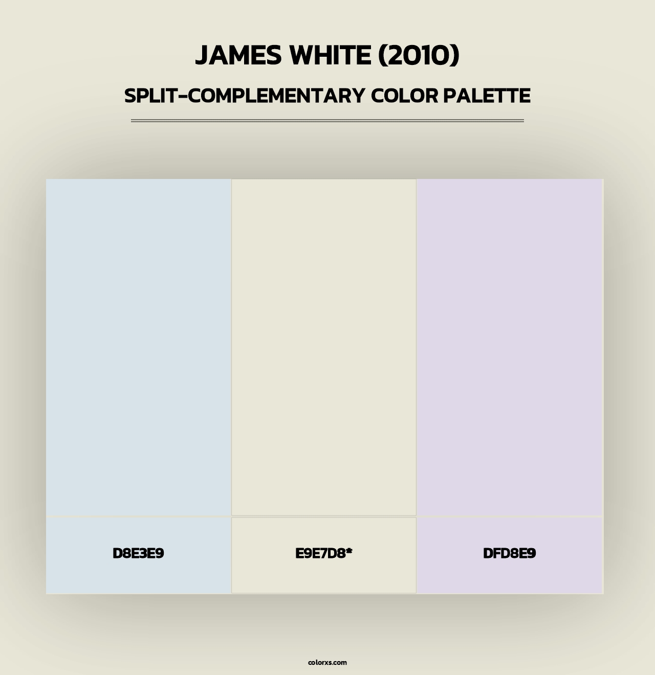 James White (2010) - Split-Complementary Color Palette