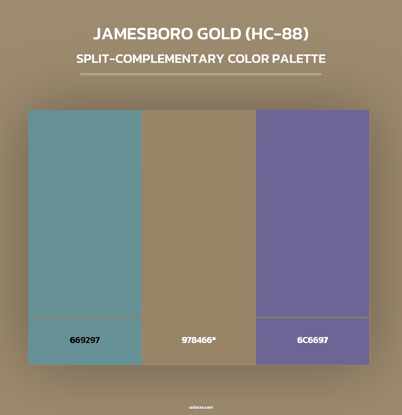 Jamesboro Gold (HC-88) - Split-Complementary Color Palette