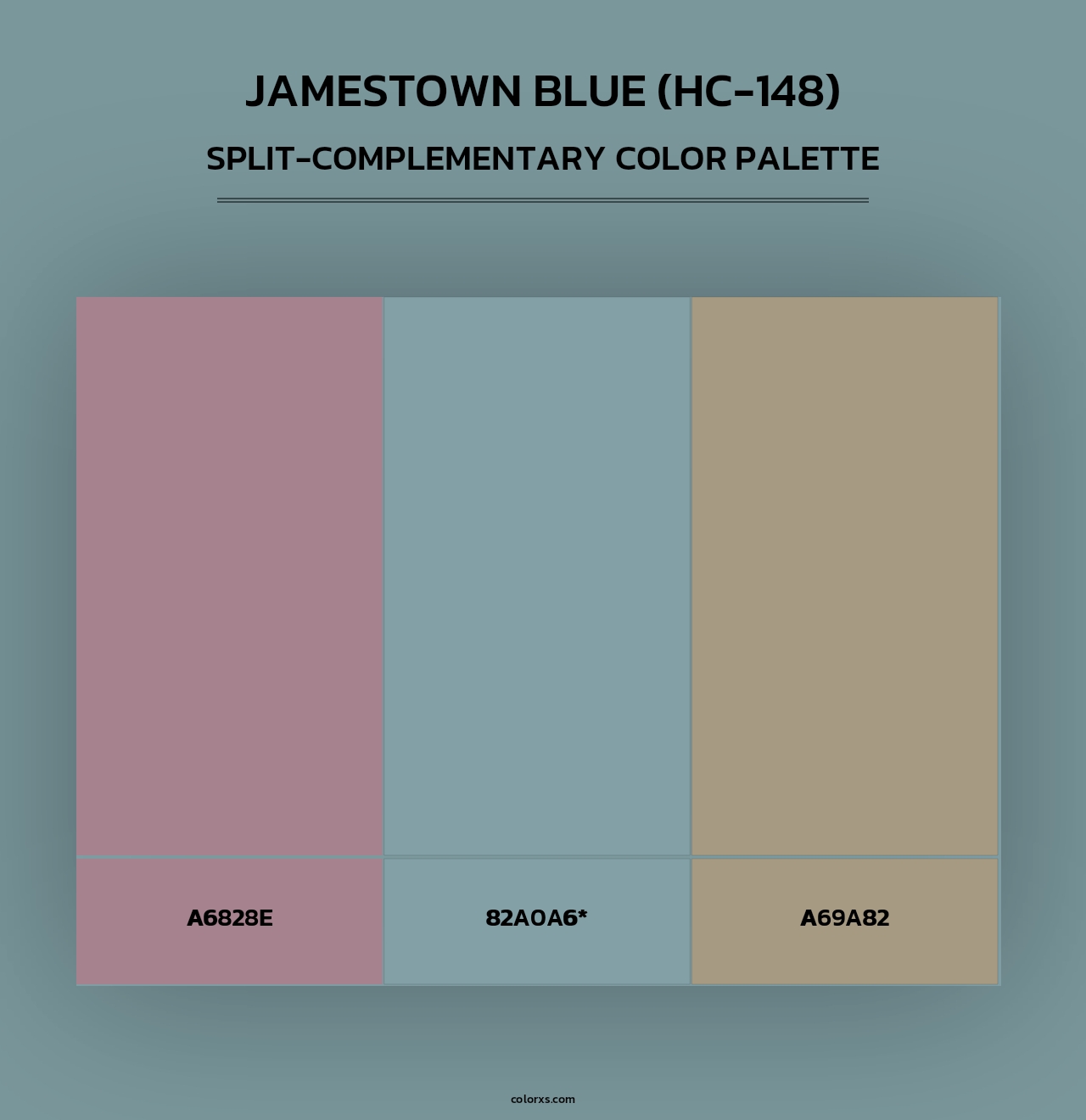 Jamestown Blue (HC-148) - Split-Complementary Color Palette