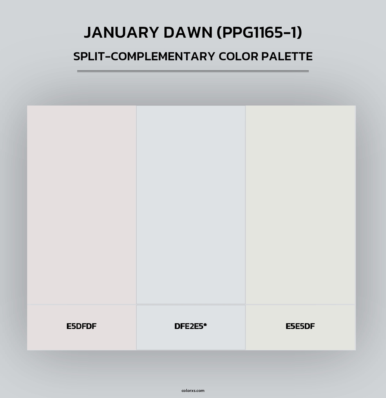 January Dawn (PPG1165-1) - Split-Complementary Color Palette