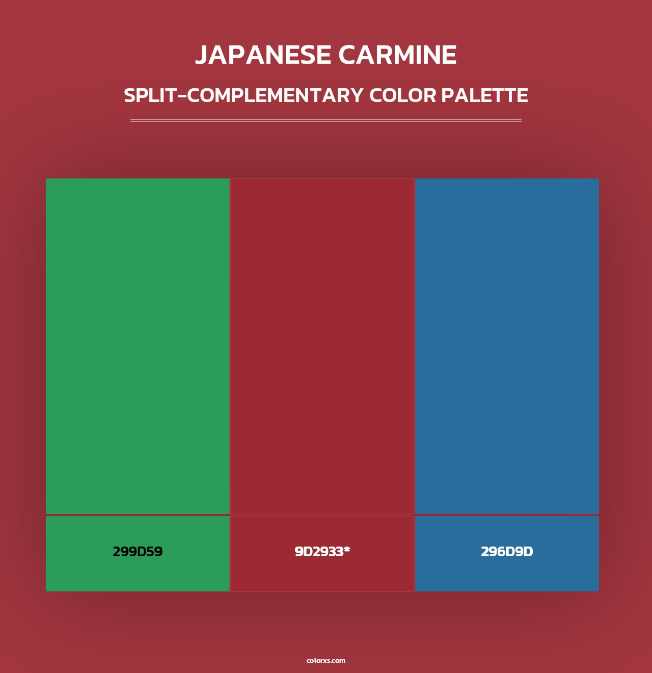 Japanese Carmine - Split-Complementary Color Palette