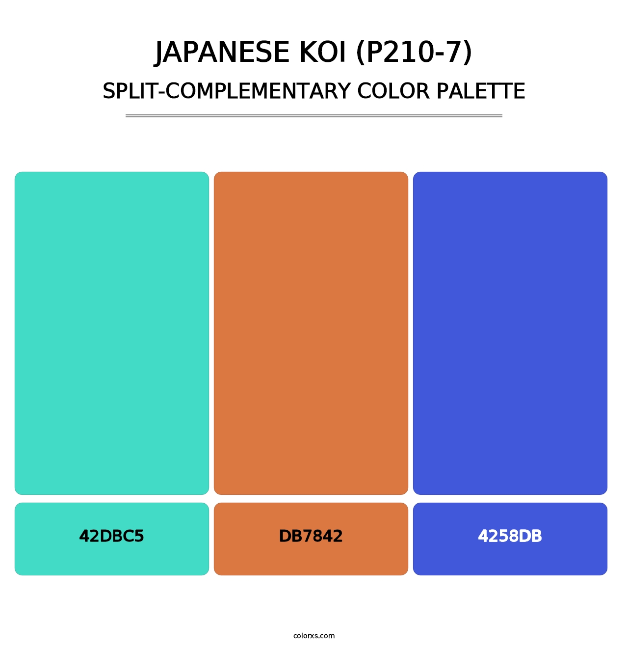 Japanese Koi (P210-7) - Split-Complementary Color Palette