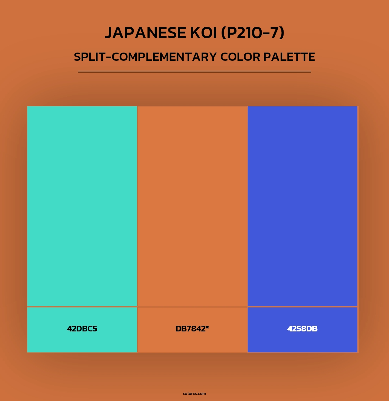 Japanese Koi (P210-7) - Split-Complementary Color Palette