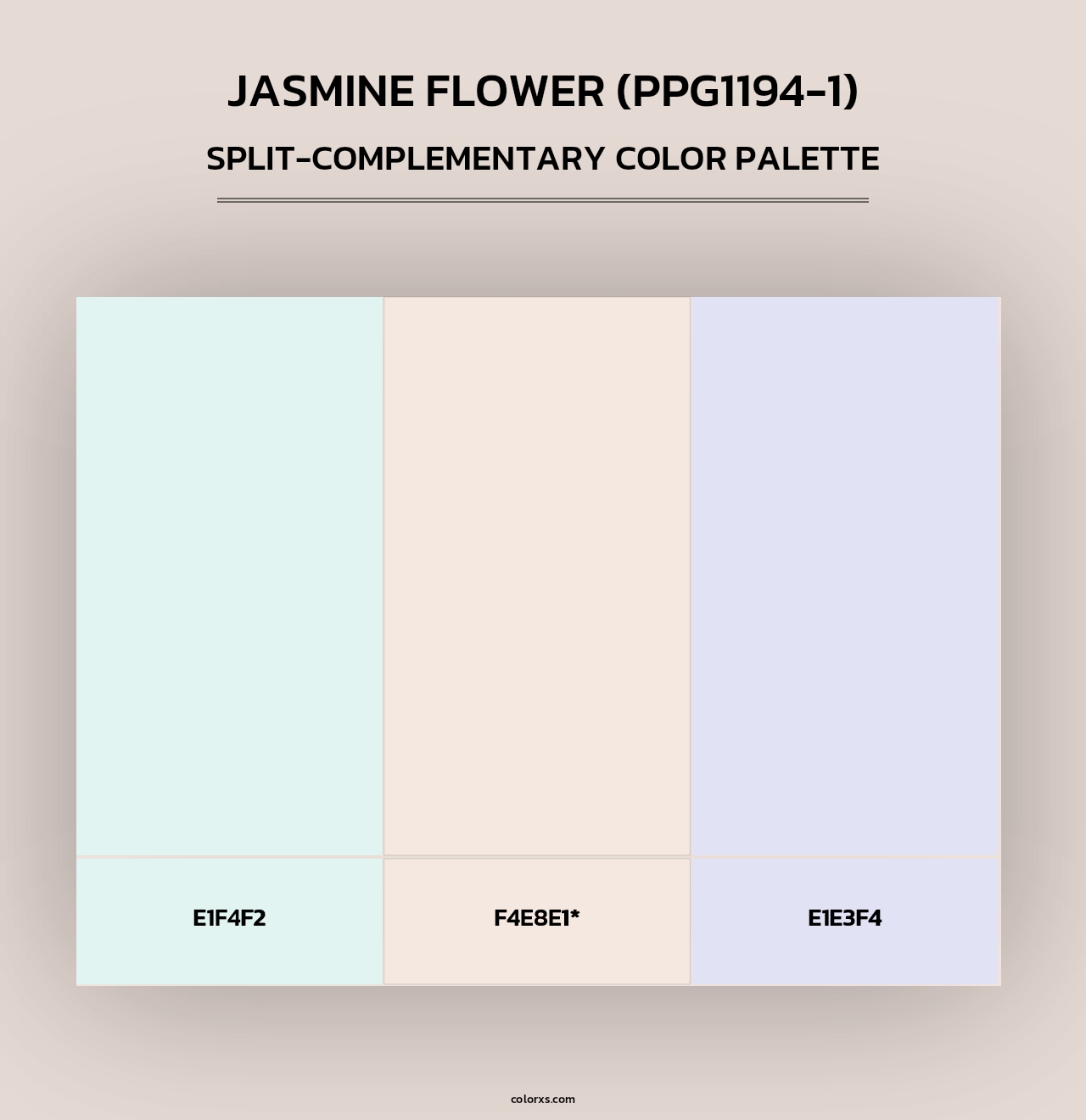 Jasmine Flower (PPG1194-1) - Split-Complementary Color Palette