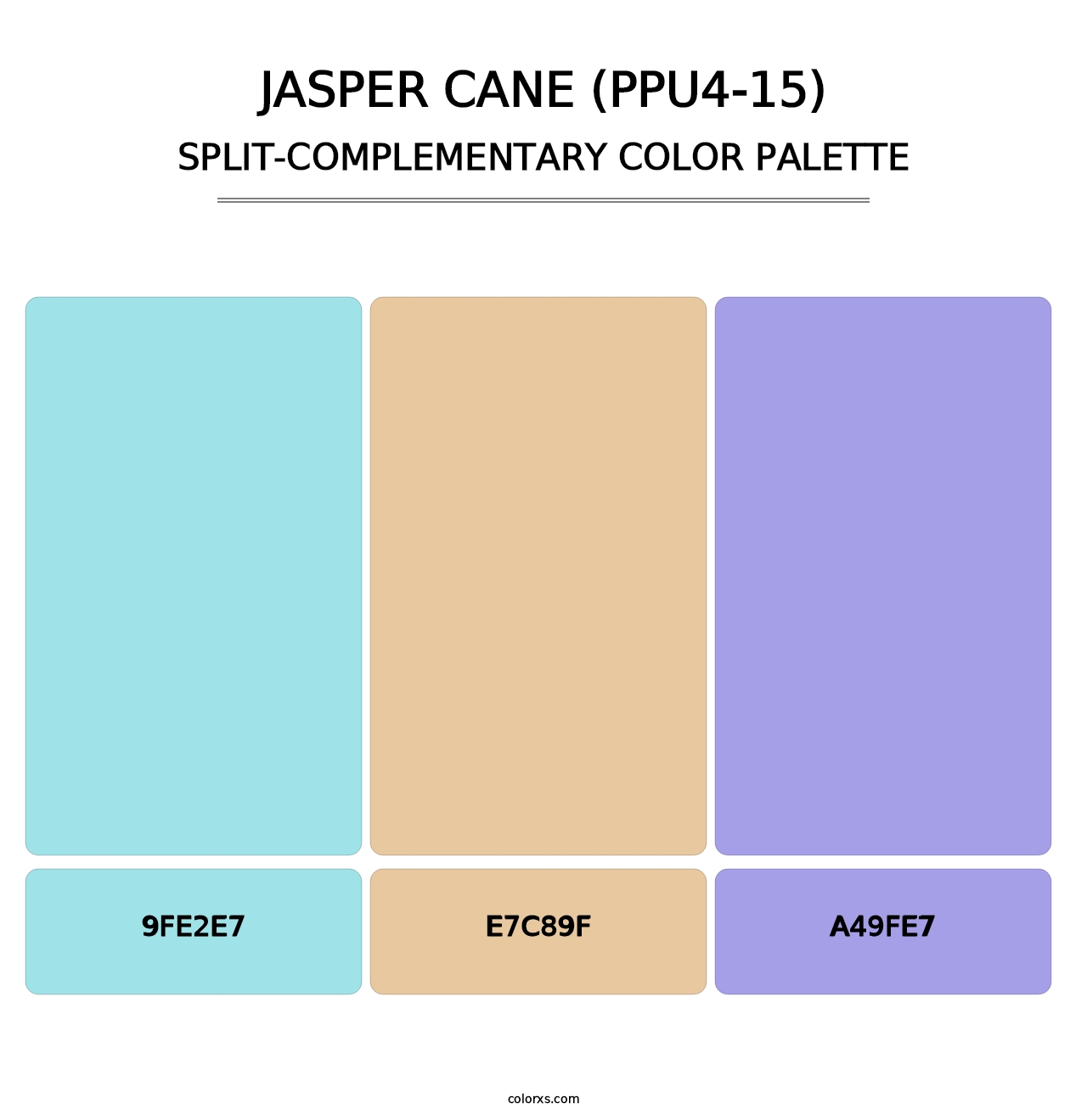 Jasper Cane (PPU4-15) - Split-Complementary Color Palette
