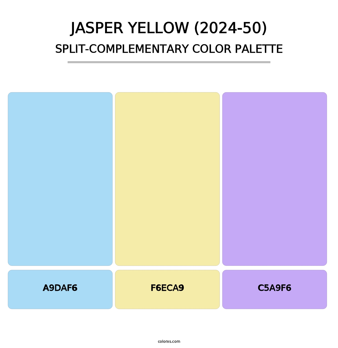 Jasper Yellow (2024-50) - Split-Complementary Color Palette