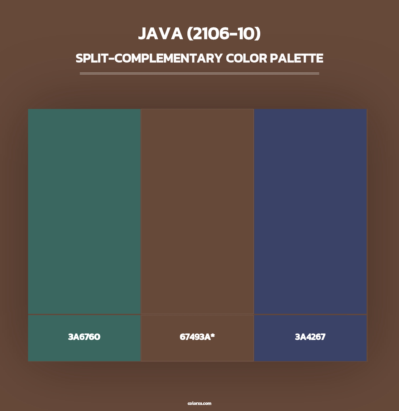 Java (2106-10) - Split-Complementary Color Palette