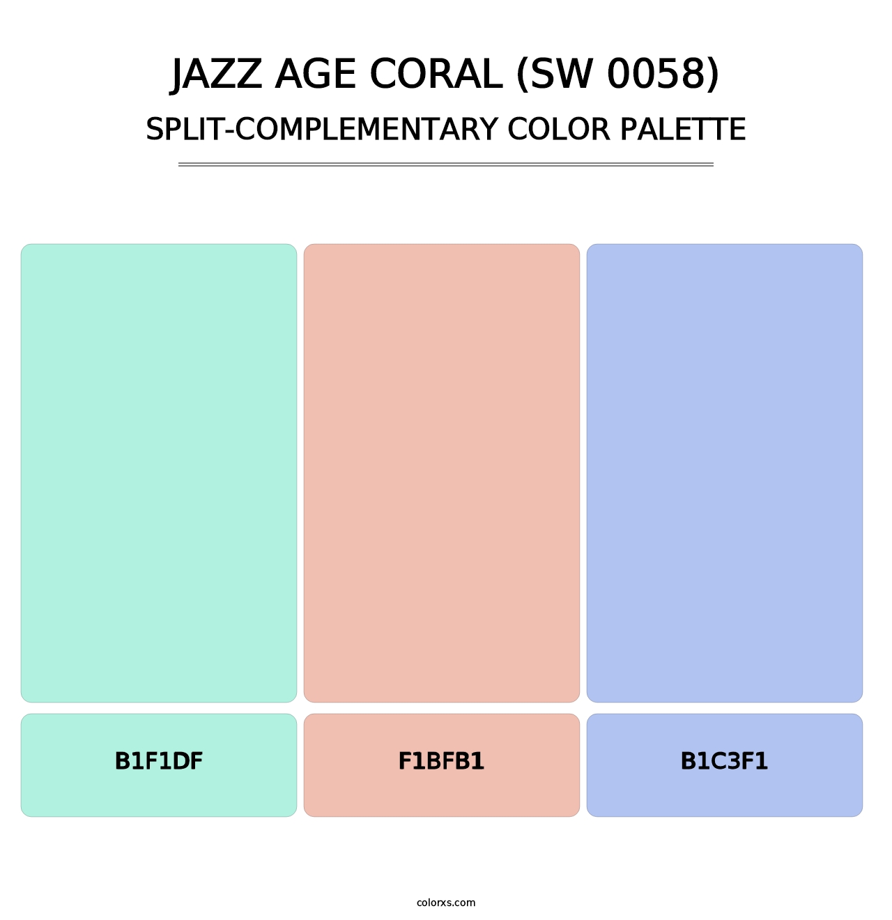Jazz Age Coral (SW 0058) - Split-Complementary Color Palette