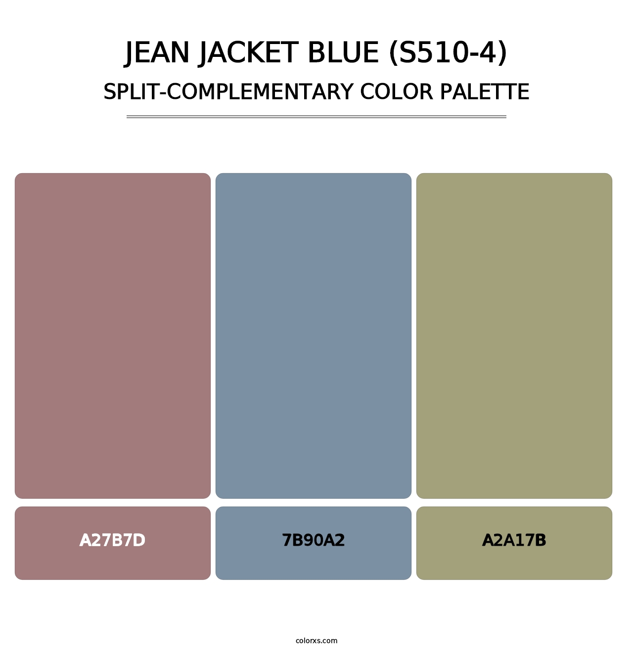 Jean Jacket Blue (S510-4) - Split-Complementary Color Palette