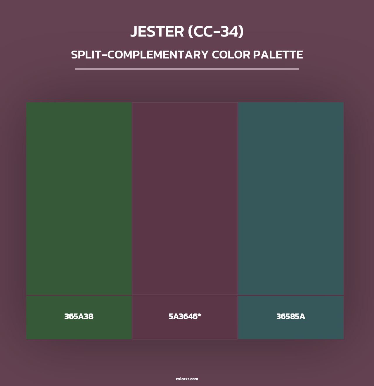 Jester (CC-34) - Split-Complementary Color Palette