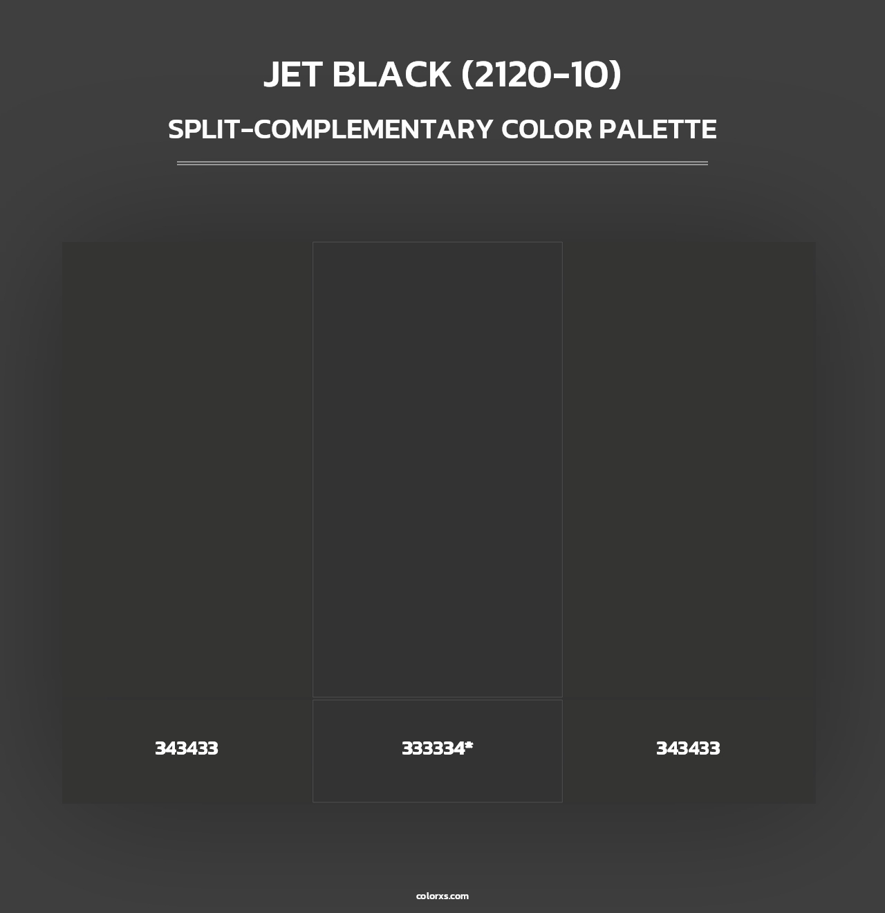 Jet Black (2120-10) - Split-Complementary Color Palette