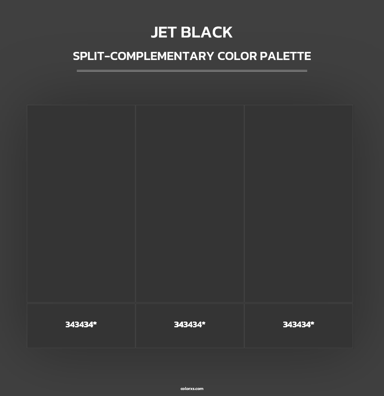 Jet Black - Split-Complementary Color Palette