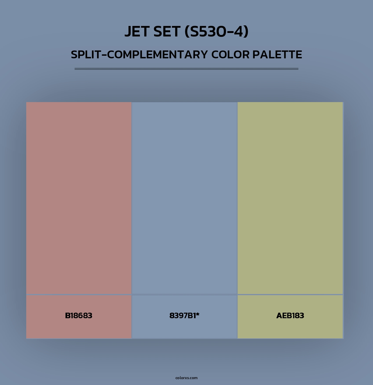 Jet Set (S530-4) - Split-Complementary Color Palette