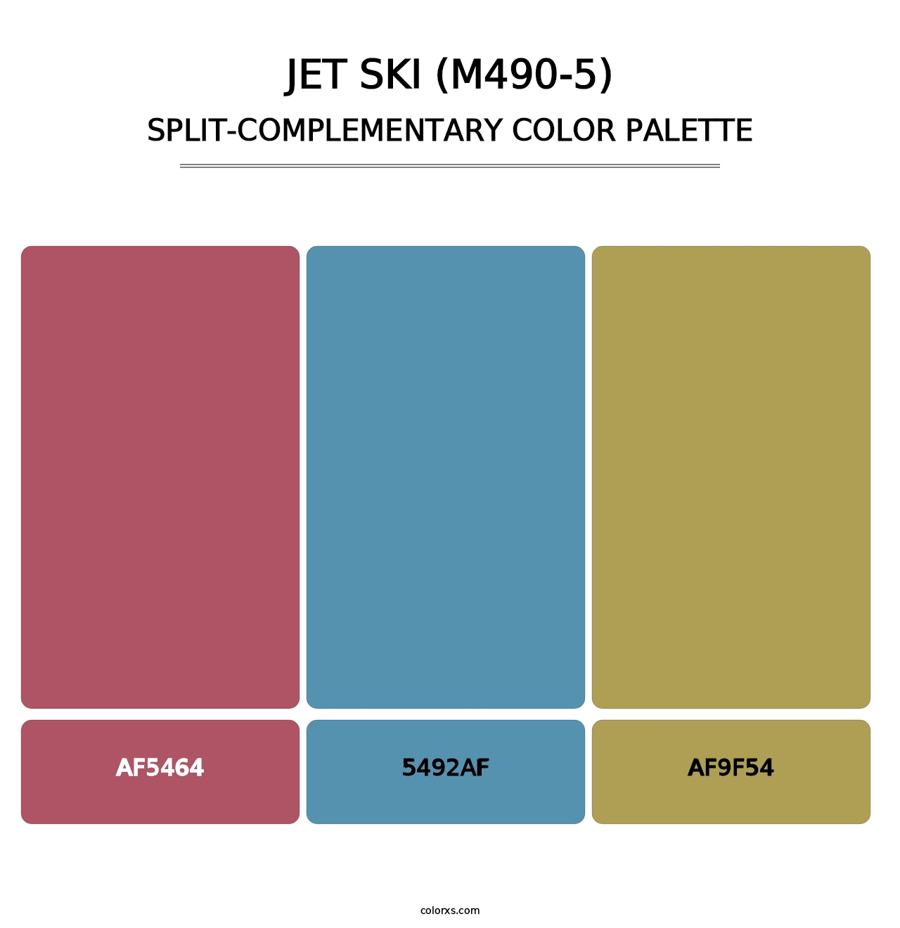 Jet Ski (M490-5) - Split-Complementary Color Palette