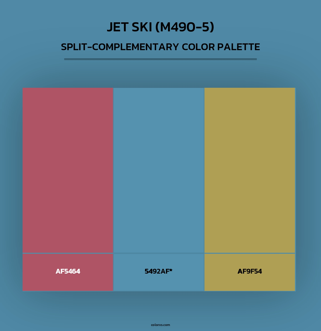 Jet Ski (M490-5) - Split-Complementary Color Palette