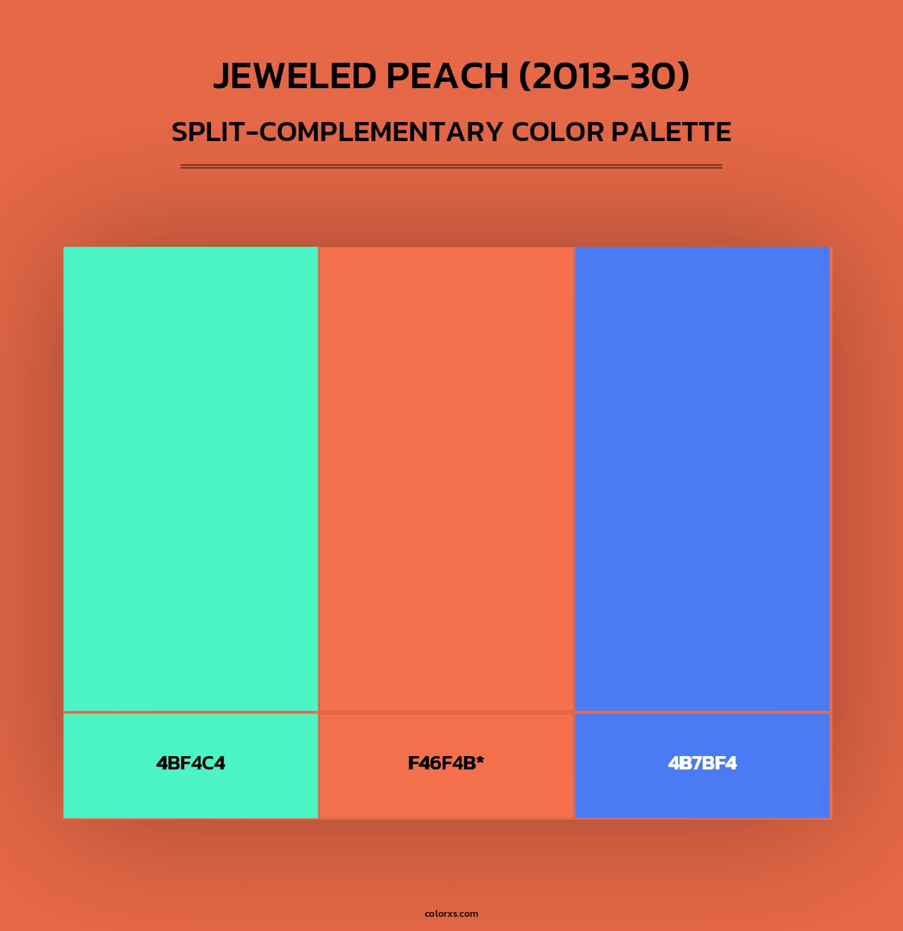 Jeweled Peach (2013-30) - Split-Complementary Color Palette