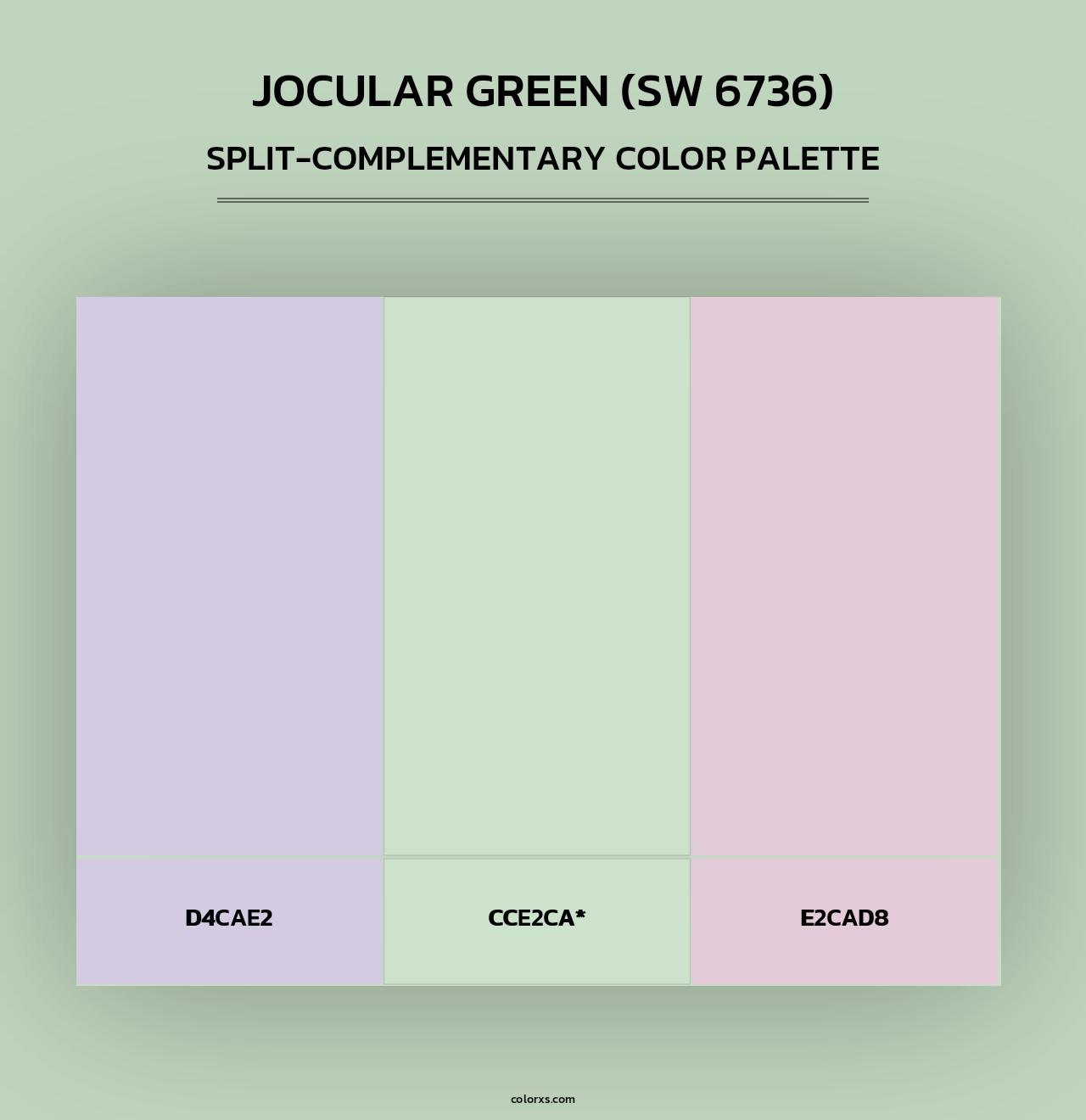 Jocular Green (SW 6736) - Split-Complementary Color Palette