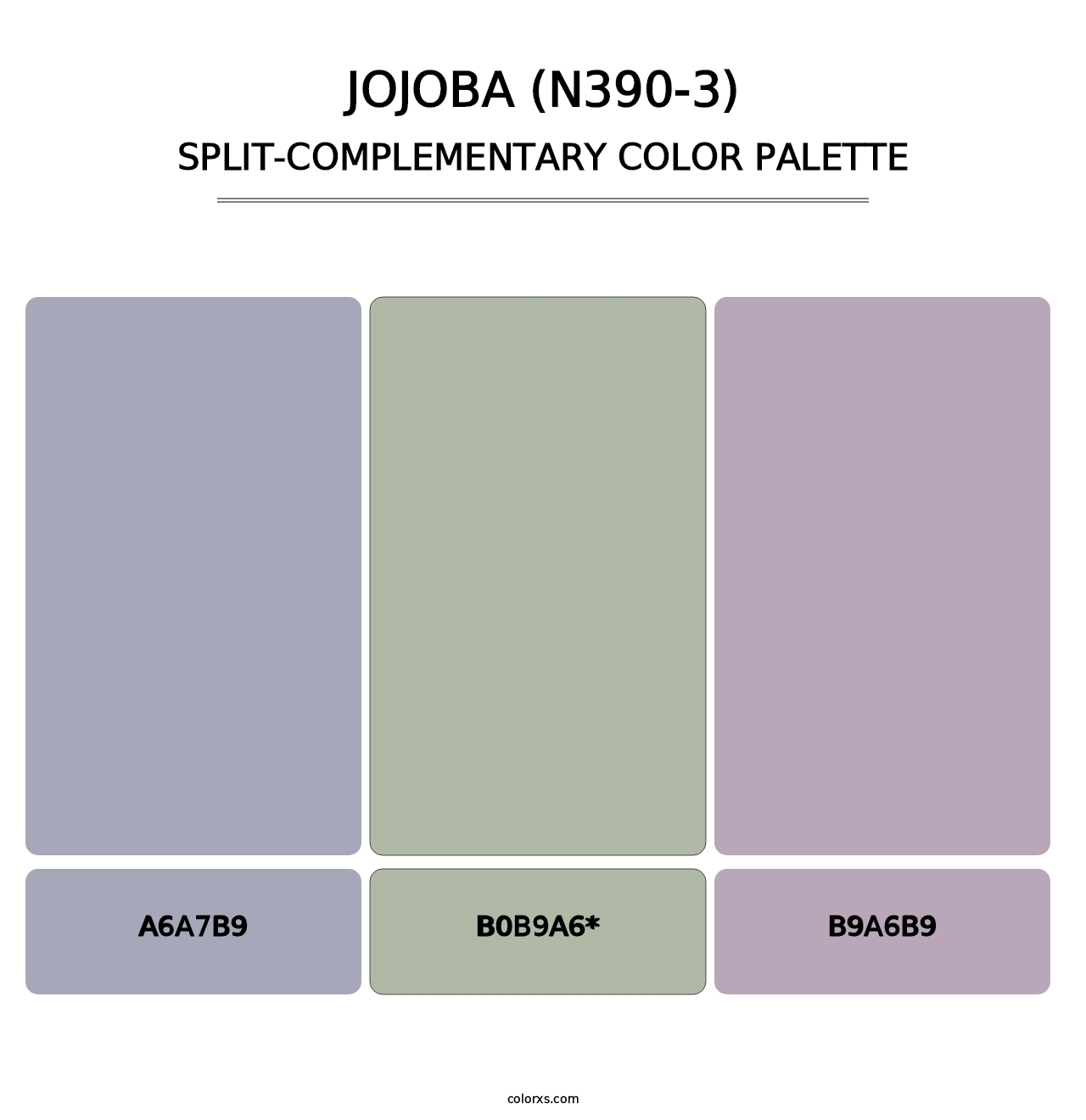 Jojoba (N390-3) - Split-Complementary Color Palette