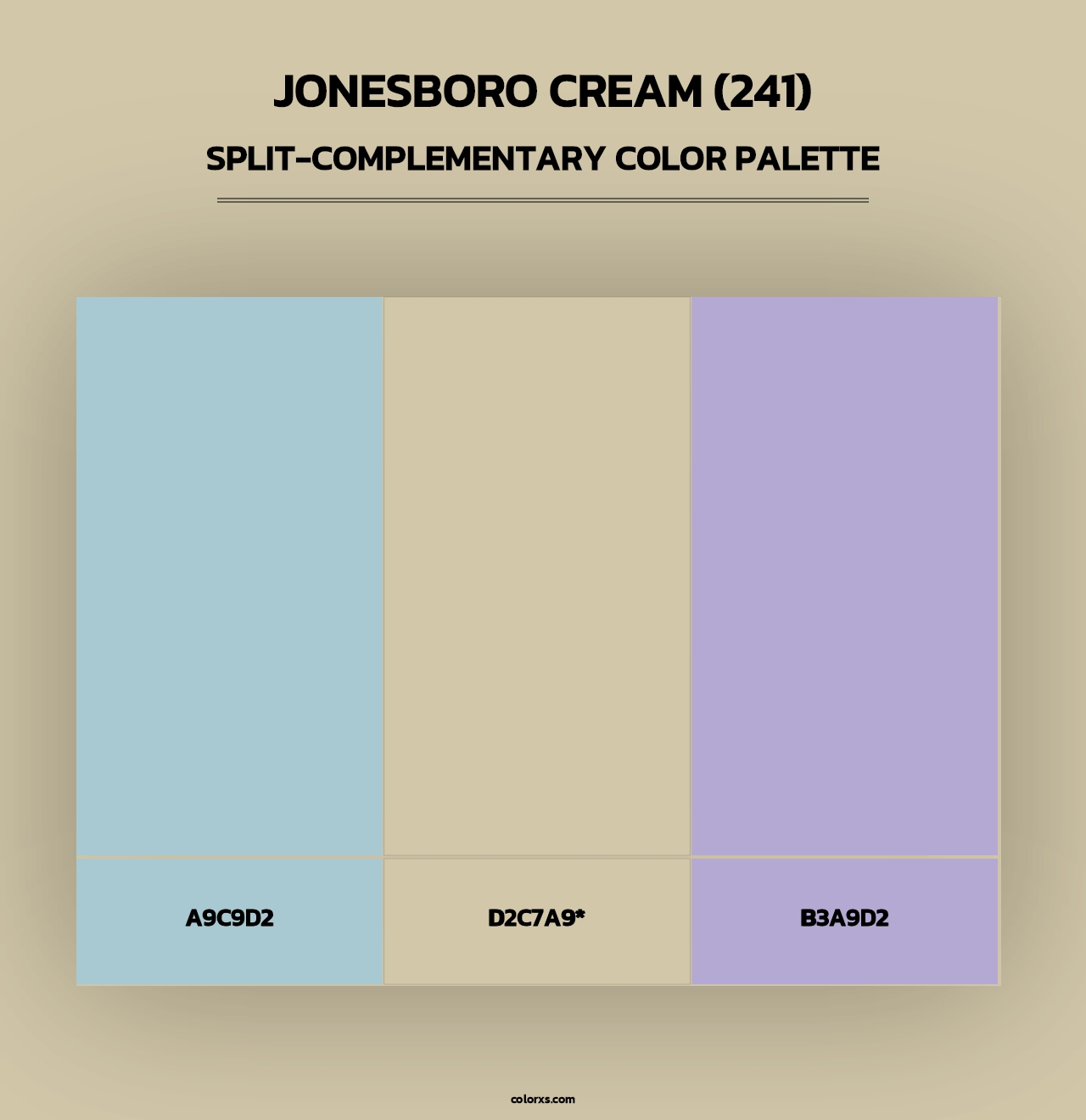 Jonesboro Cream (241) - Split-Complementary Color Palette