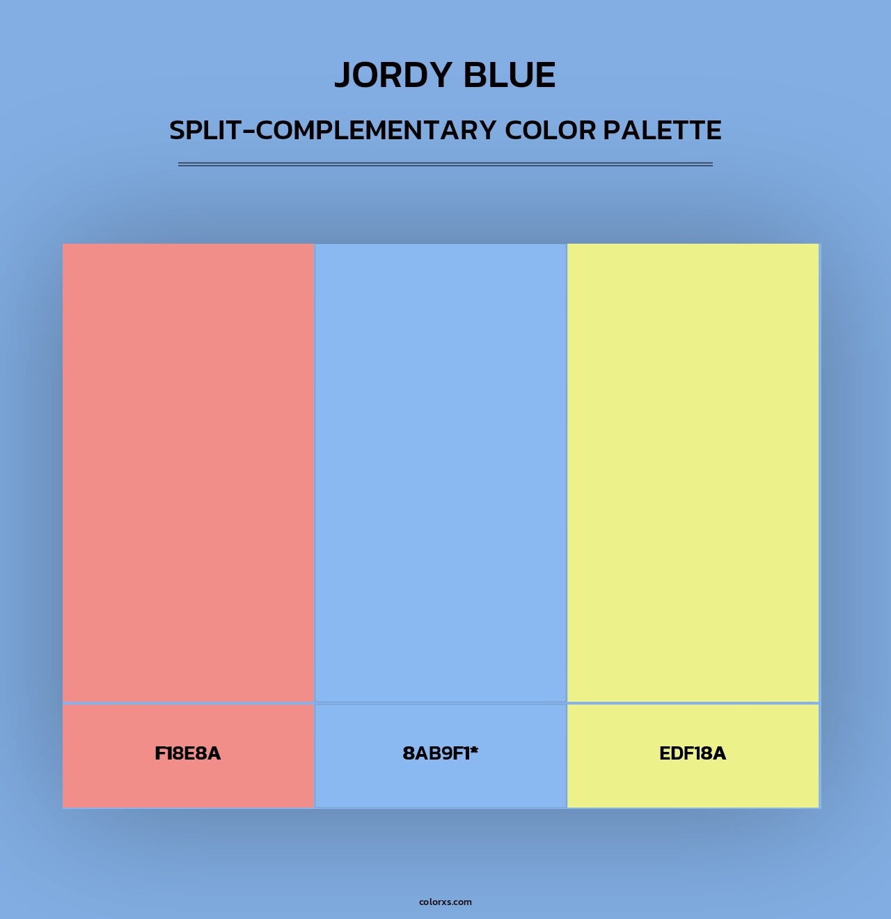 Jordy Blue - Split-Complementary Color Palette