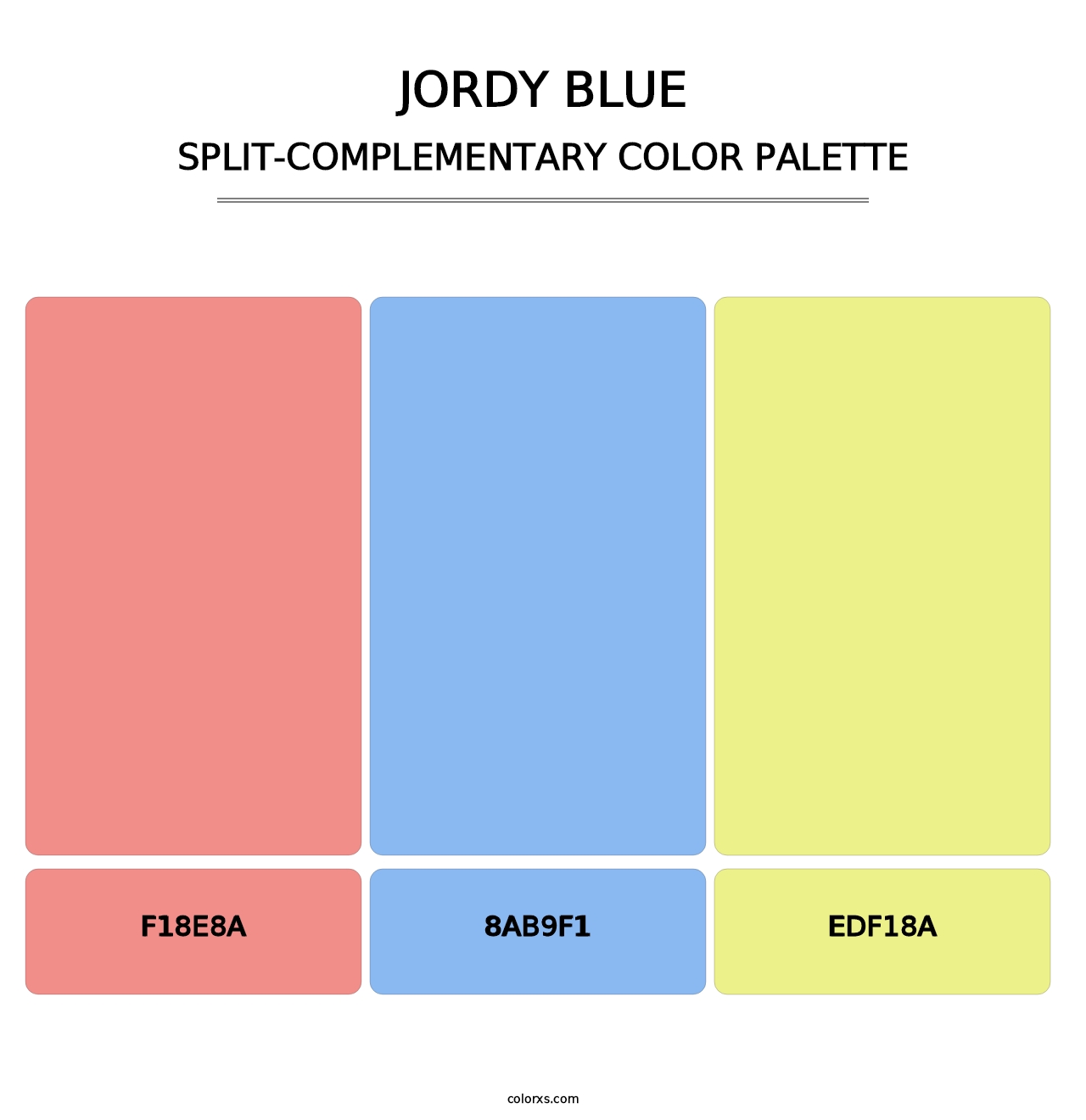 Jordy Blue - Split-Complementary Color Palette