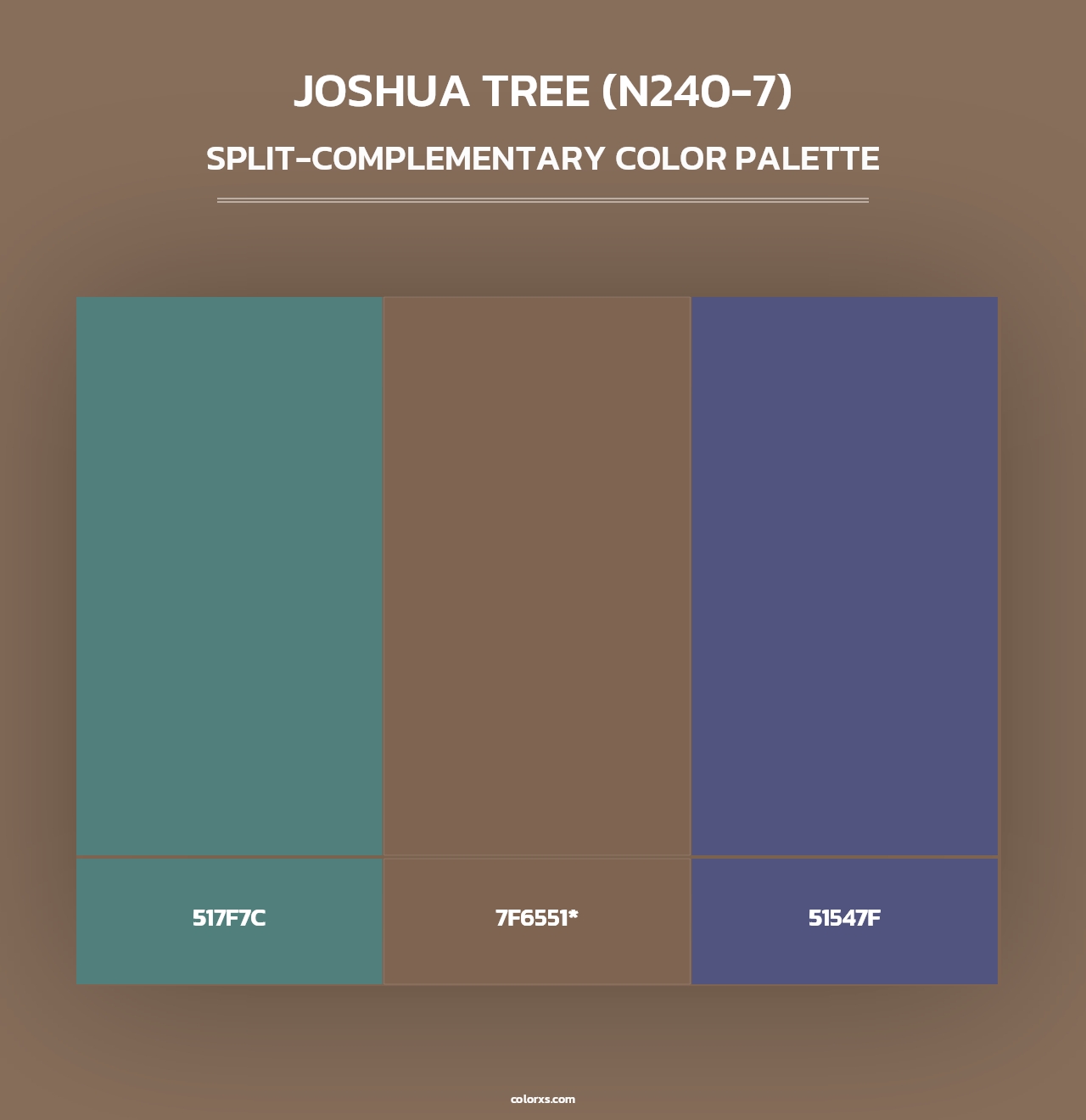 Joshua Tree (N240-7) - Split-Complementary Color Palette