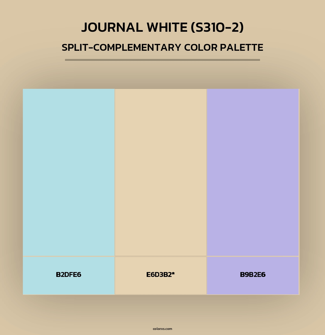 Journal White (S310-2) - Split-Complementary Color Palette