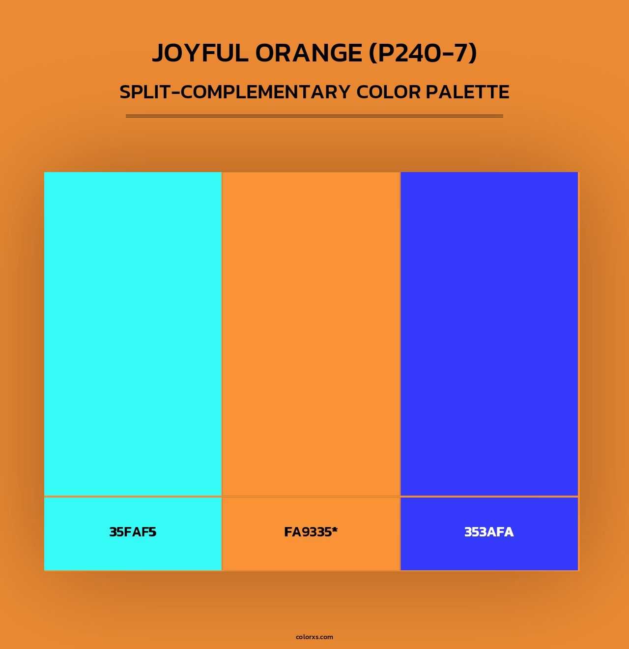 Joyful Orange (P240-7) - Split-Complementary Color Palette